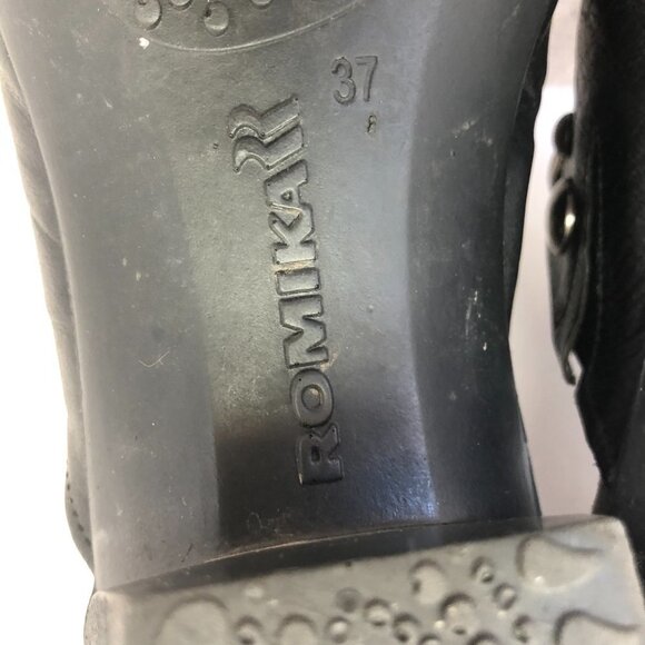 Romika Black Leather Mule Clogs Size 37 (6.5) - Picture 12 of 12